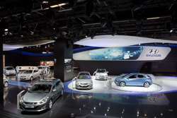 Silestone viste el stand de Hyundai