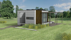 Formica equipa una vivienda modular con su panel exterior Vivix  